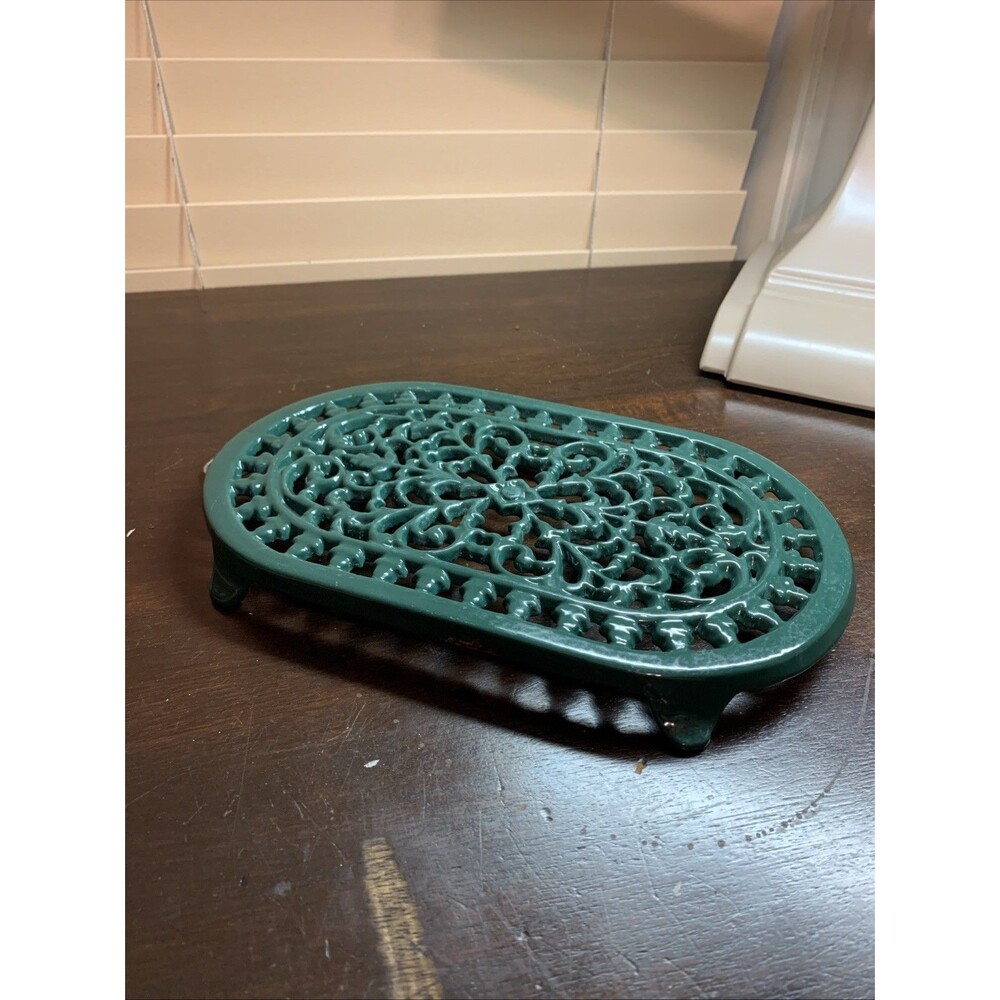 Vintage Odi Cast Iron Footed Trivet Pot Holder Stand 1993 Hanging Wall Decor